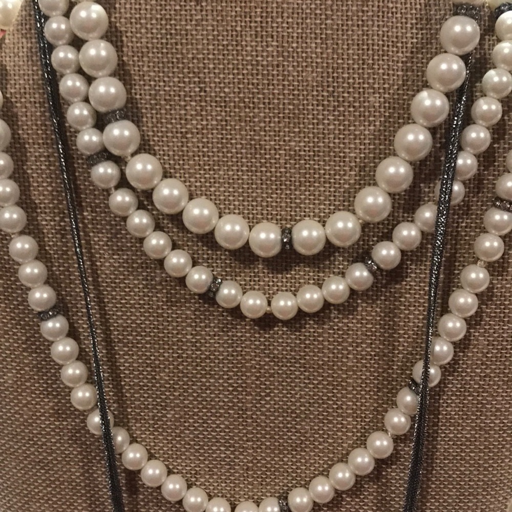 Stella & Dot Long Pearl Necklace
